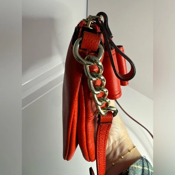 Kate Spade EUC Villabella Avenue Celina Bow Red Pebbled Leather Crossbody Bag - Picture 6 of 11
